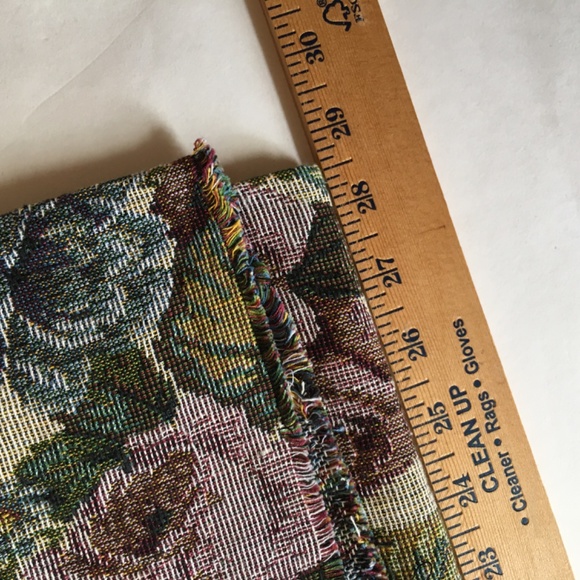 Floral tapestry fabric. 56x42 inches. - Picture 3 of 8